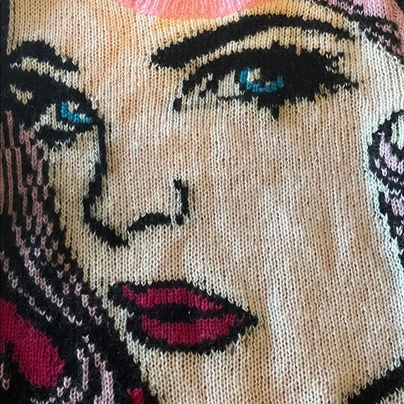 RARE Moschino Couture Graphic Intarsia Mohair Sweater - MSRP $899 - Picture 2 of 7